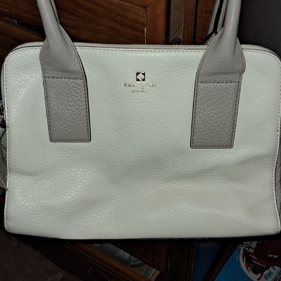 Kate Spade Cream and Gray Satchel